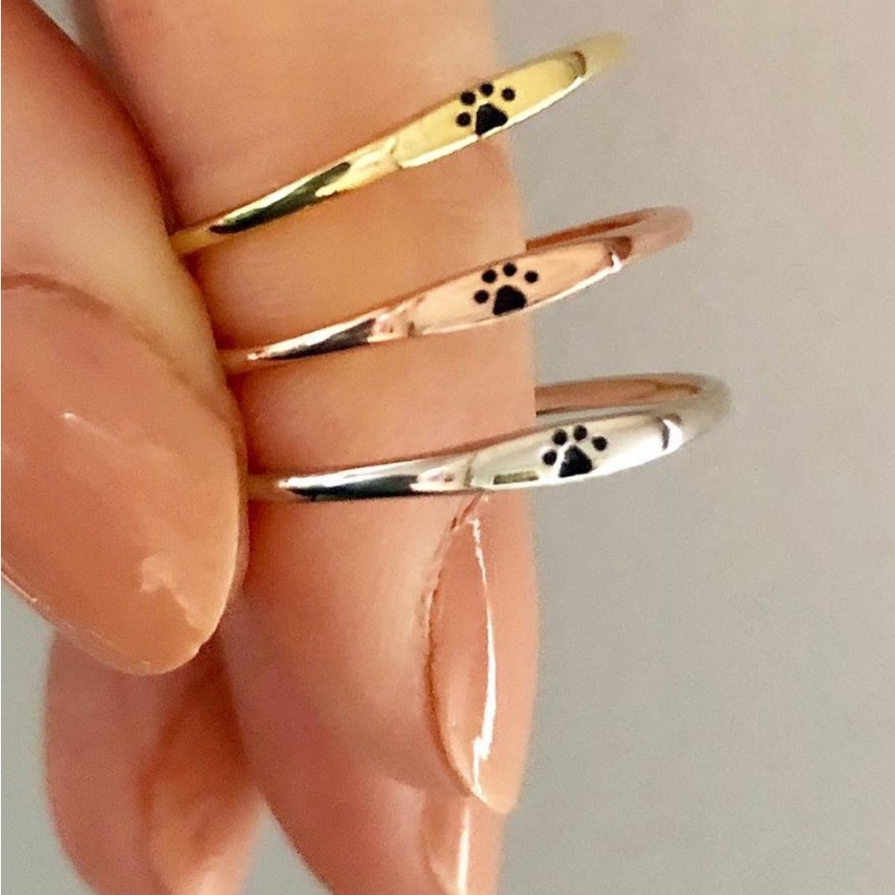 New 925 Irish Silver Paw Ring ! ❤️❤️CUTEST ever ! - Picture 3 of 9